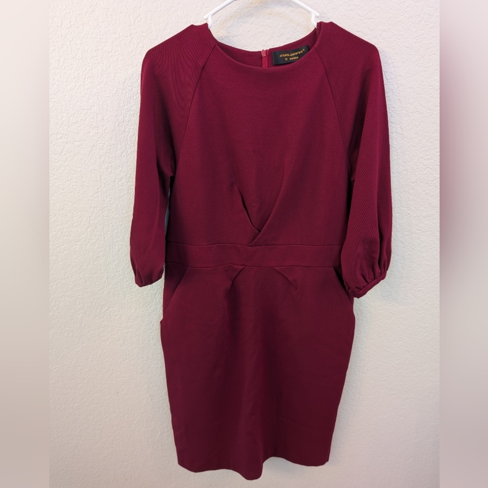 Gyalwana Burgundy Dress With Pockets!  Size 15